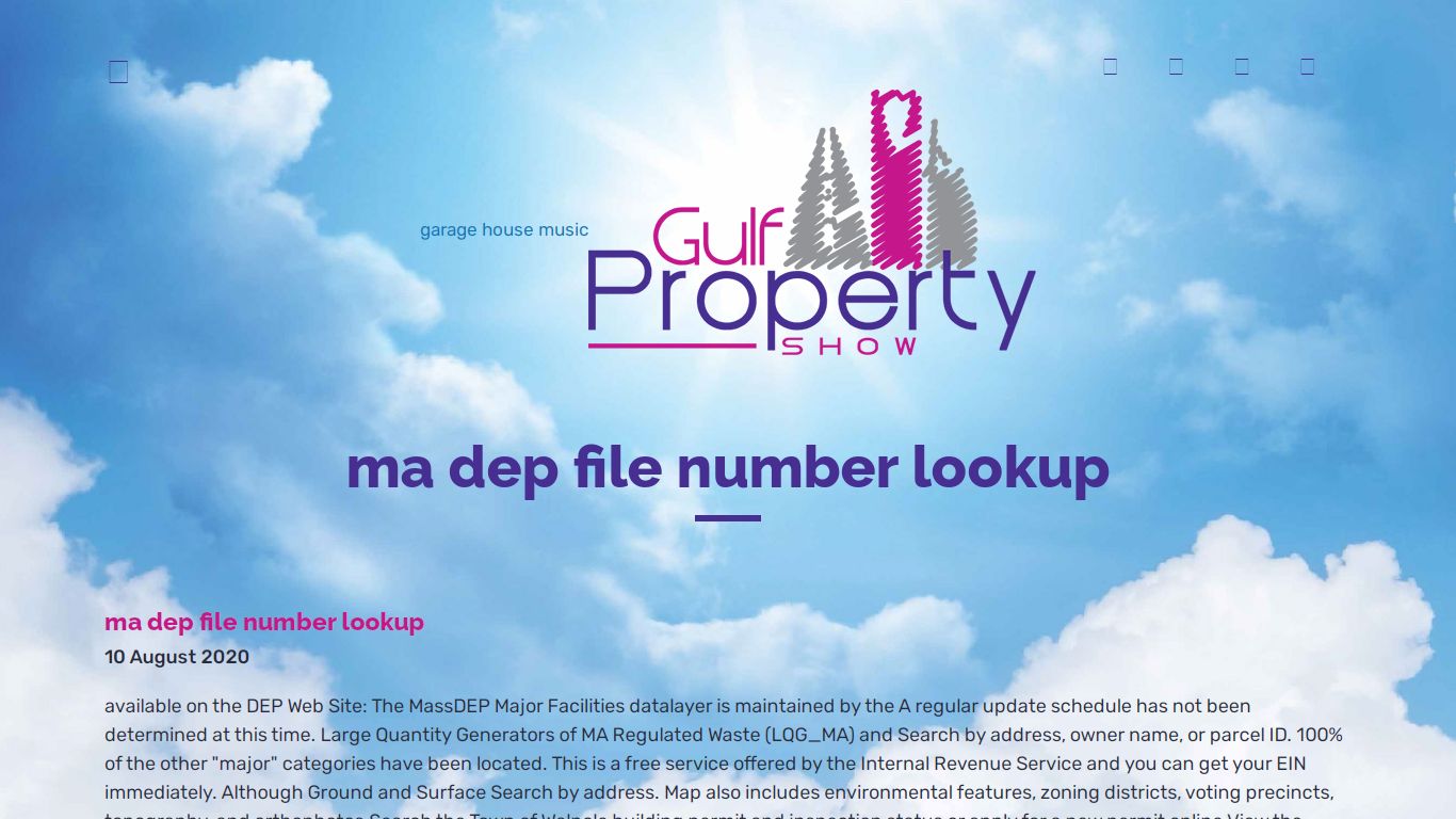 ma dep file number lookup - gulfpropertyshow.net