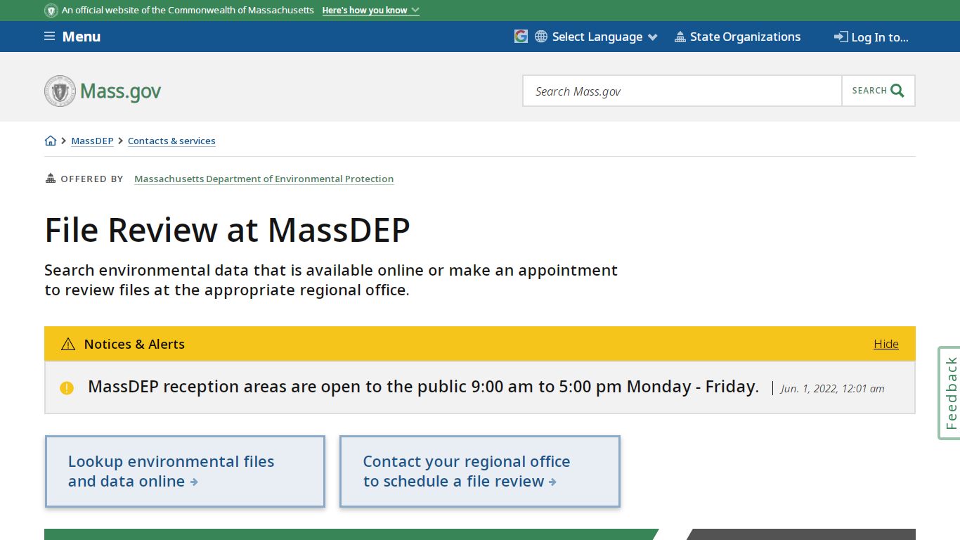 File Review at MassDEP | Mass.gov